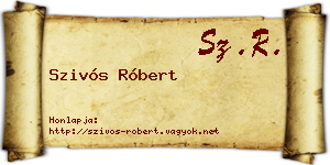 Szivós Róbert névjegykártya